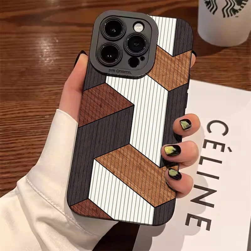 Vintage Wood Grain Pattern Phone Case - Stylish Design with Enhanced Durability