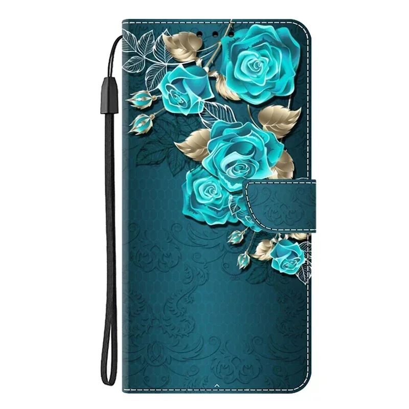 Elegant Leather Flip Wallet Phone Case with Magnetic Stand - Cute Design