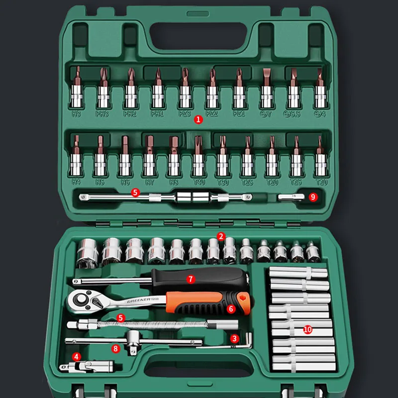 Auto Repair Tools Box Sets Electrician Spanner Anti-fall Case Waterproof Shockproof Safety Parts Organizer Anti-fall Toolbox tool storage box parts storage box storage organizer box parts organizer