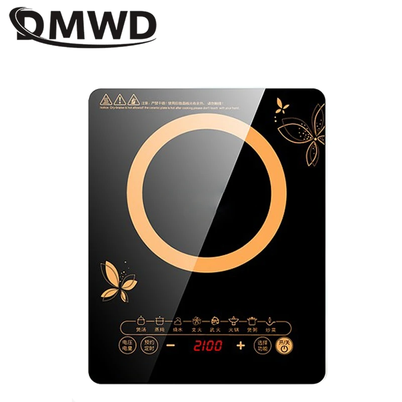 DMWD 2100W 8 Menu Home Induction Cooker Electromagnetic Oven 220V Smart Touch Control Heating Plate 24H Appointment 3H Setting