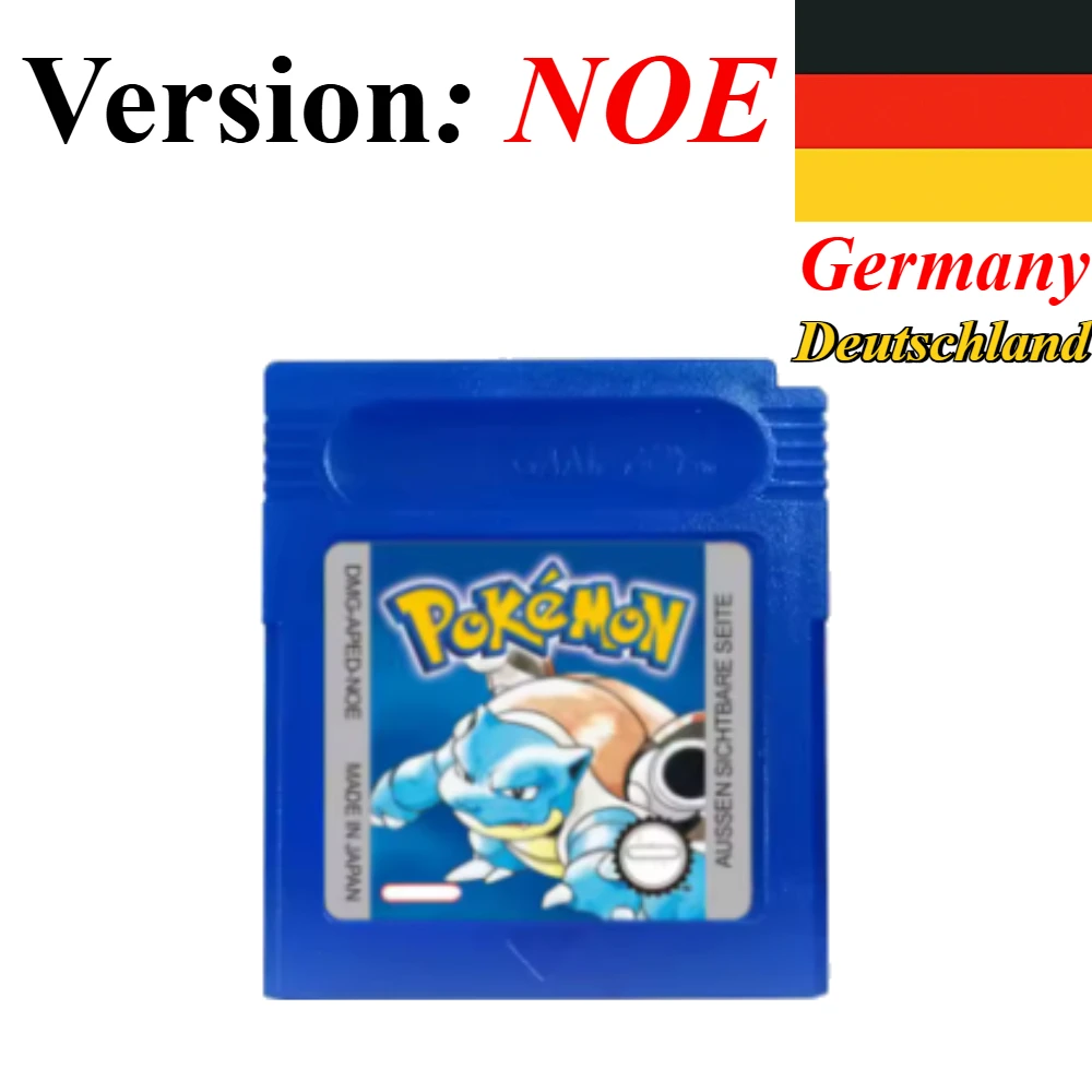 7 Pokémon 16-Bit GBC Spielmodule in Rot, Blau, Grün, Gold, Silber, Kristall, Französische/Spanische/Deutsche/Englische Version – Detail 5