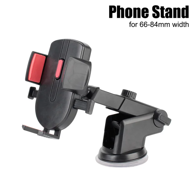 Truck Interior Phone Holder For 66-84mm Width Mobile Phone Stand GPS Navigation Support 360° Rotating Strong Suction Car Holder