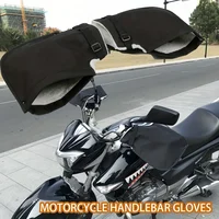 Windproof Motorcycle Handlebar Gloves 32x27x2.5cm Warm Velvet Covers For Cold Winter Warmer Motorbike/Scooter Handlebar Grip 1