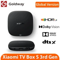 【Брендовая +】Xiaomi TV Box S 3-го поколения 4K Ultra HD Bluetooth 5.2 Wi-Fi6 32 ГБ ПЗУ Google TV Google Assistant Smart Media Player