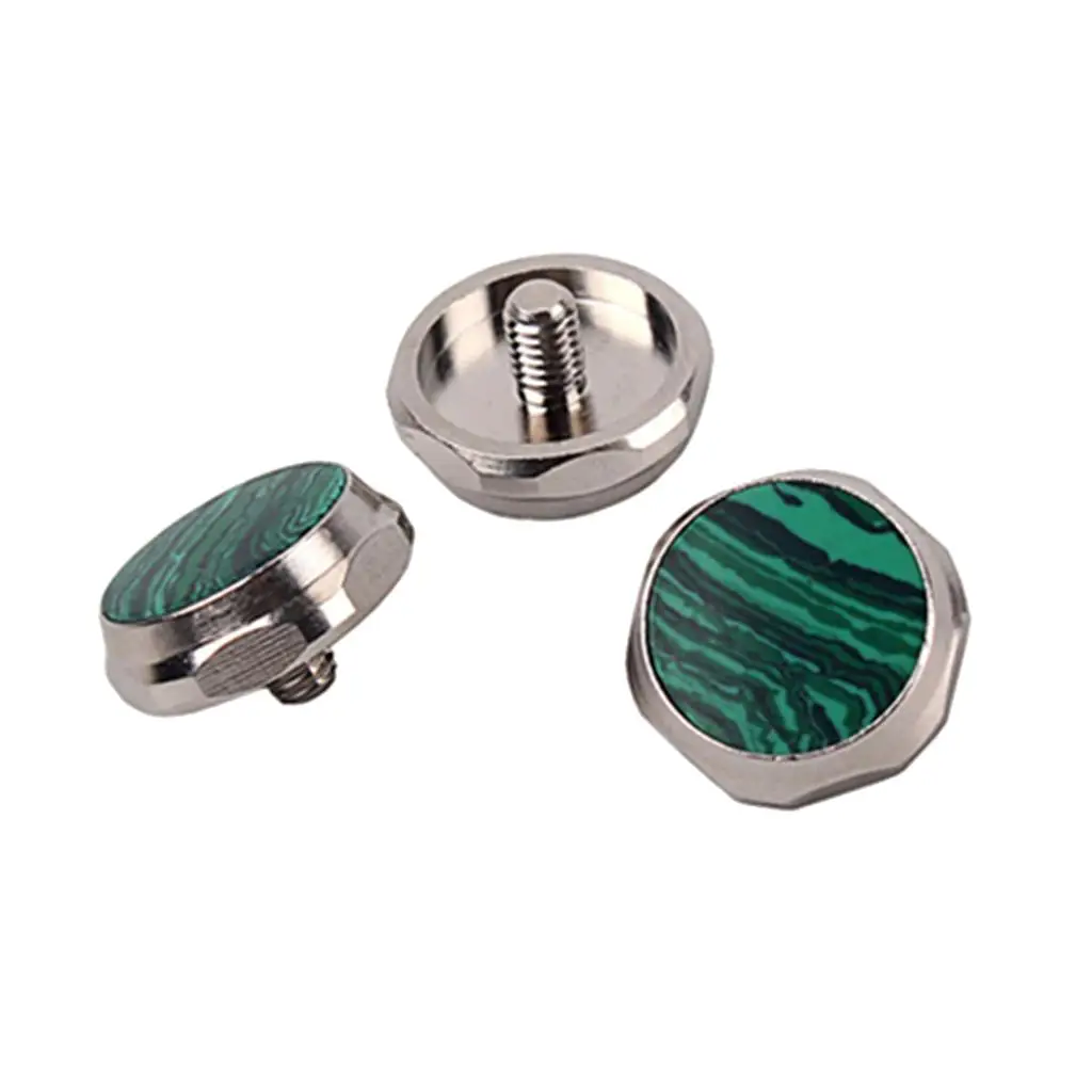 3Pcs Trumpets Finger Buttons In / Malachite Parts Needed for Replacement