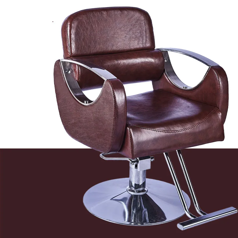 Vintage Aesthetic Hairdressing Chair Swivel Ergonomic Leather Luxury Barber Chair Pedicure Sandalye Barber Equipment MQ50BC