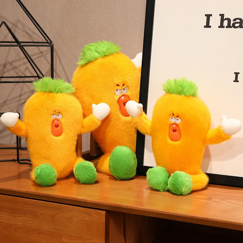 Funny Cartoon Vegetable Radish Doll Plush Toys Simulation Stuffed Soft Plants Carrot Throw Pillow Cushion for Girls Xmas Gifts