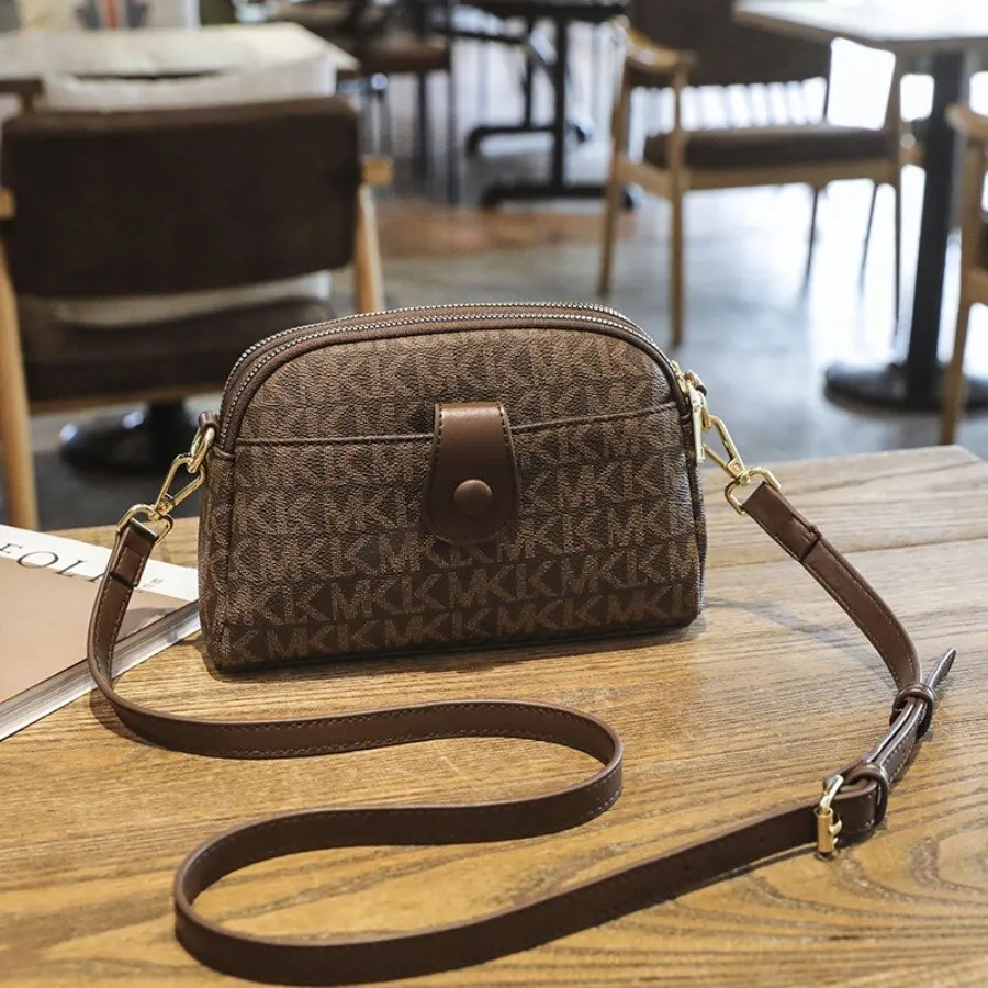 Women's Shoulder Shell Bag Retro Lightweight Pu Messenger Bag Crossbody Classic Patten Fashion Daily Use
