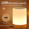Portable Bedside Table Lamp Room Decoration USB Rechargeable Desk Lamp Desktop Night Light for Kids Gifts Bedroom Camping Light 5