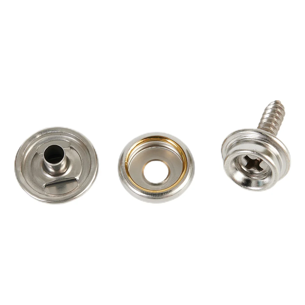 15mm Snap Fastener Button Screw Studs Kit for Boat Cover Home