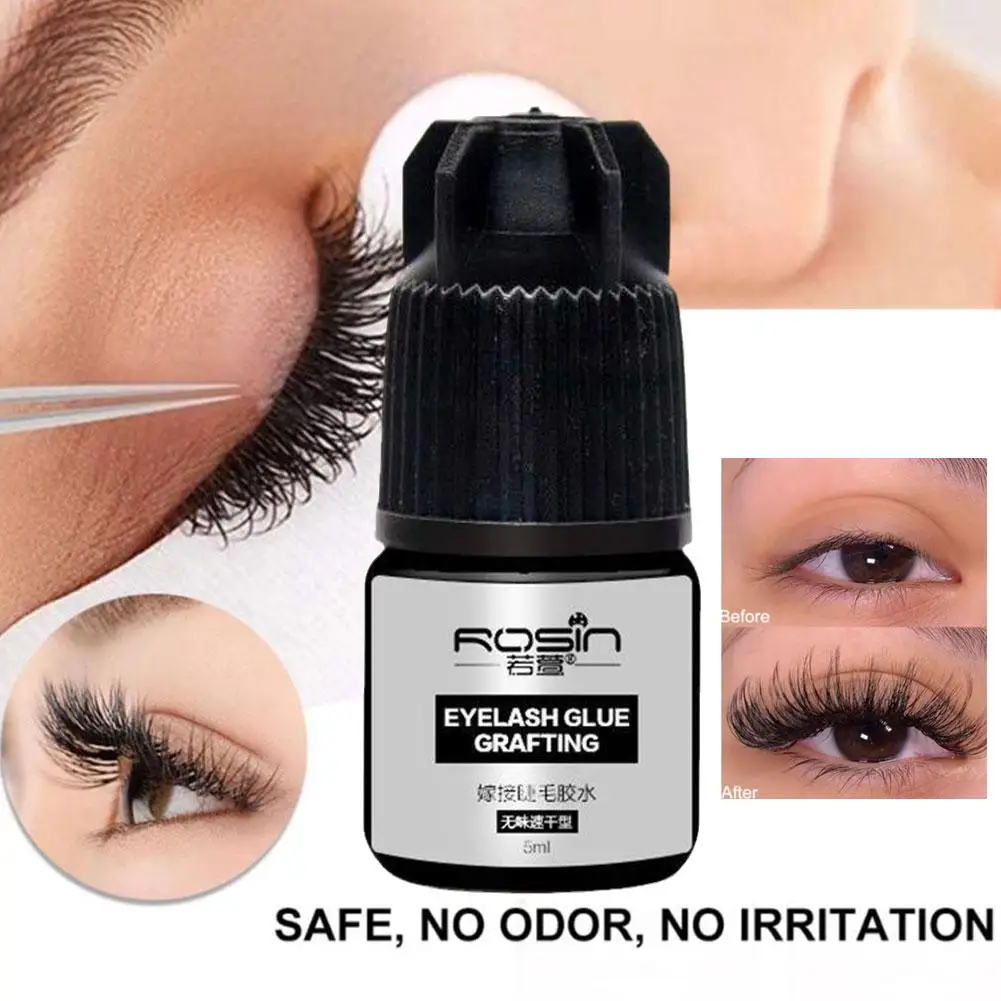 

No Irritation Eyelashes Extension Glue Quick Drying Grafting Long Glue Lasting Waterproof Makeup 5ml Lashes Adhesive Tool B L8E5