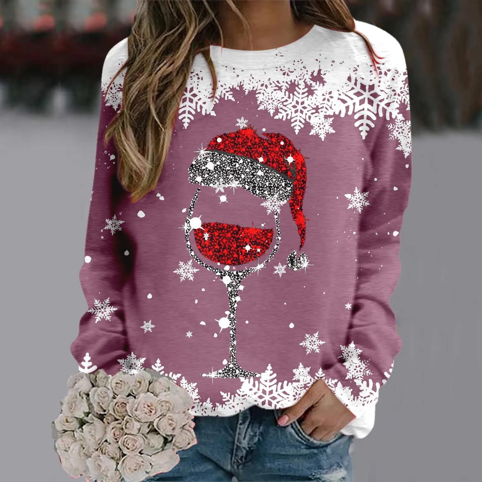 

Workout Jacket Women Lightweight Suitable Christmas Sweaters For Women Teen Girls Long Sleeve Crewneck Sweatshirt Fall Outfit