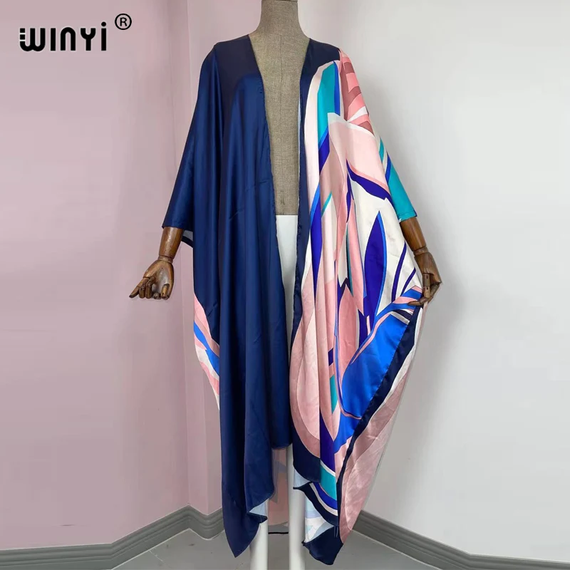 

WINYI african dresses for women kimono Women Cardigan stitch kimono Cocktail sexcy Boho Maxi Holiday Batwing Sleeve Silk Robe