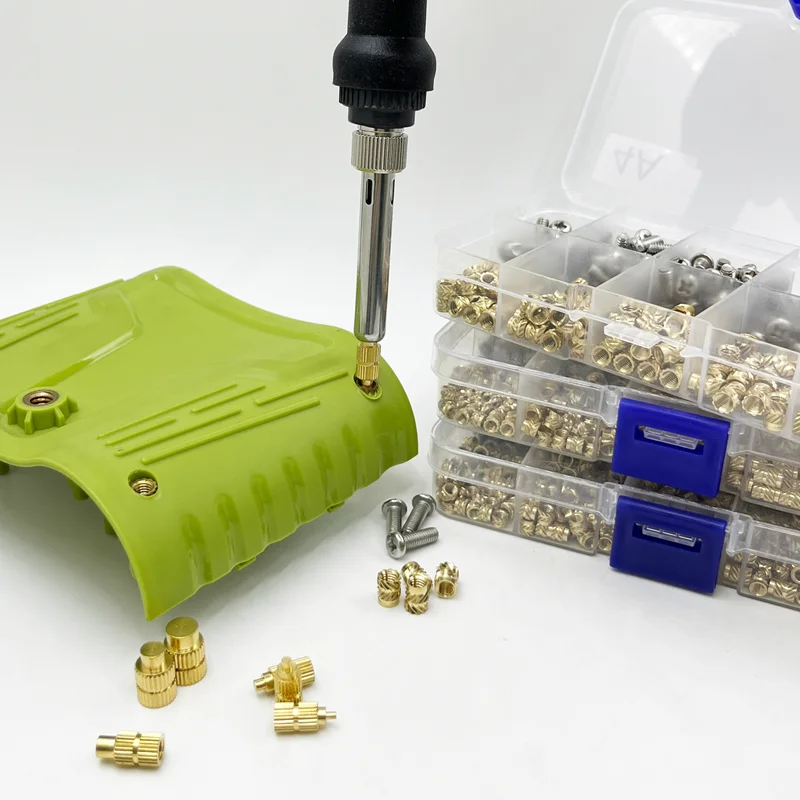 Brass Insert Nut M2 M3 M4 Implantation Machine Hot Melt Knurled Thread Heat Soldering Iron Tip 3D Printer Accessory