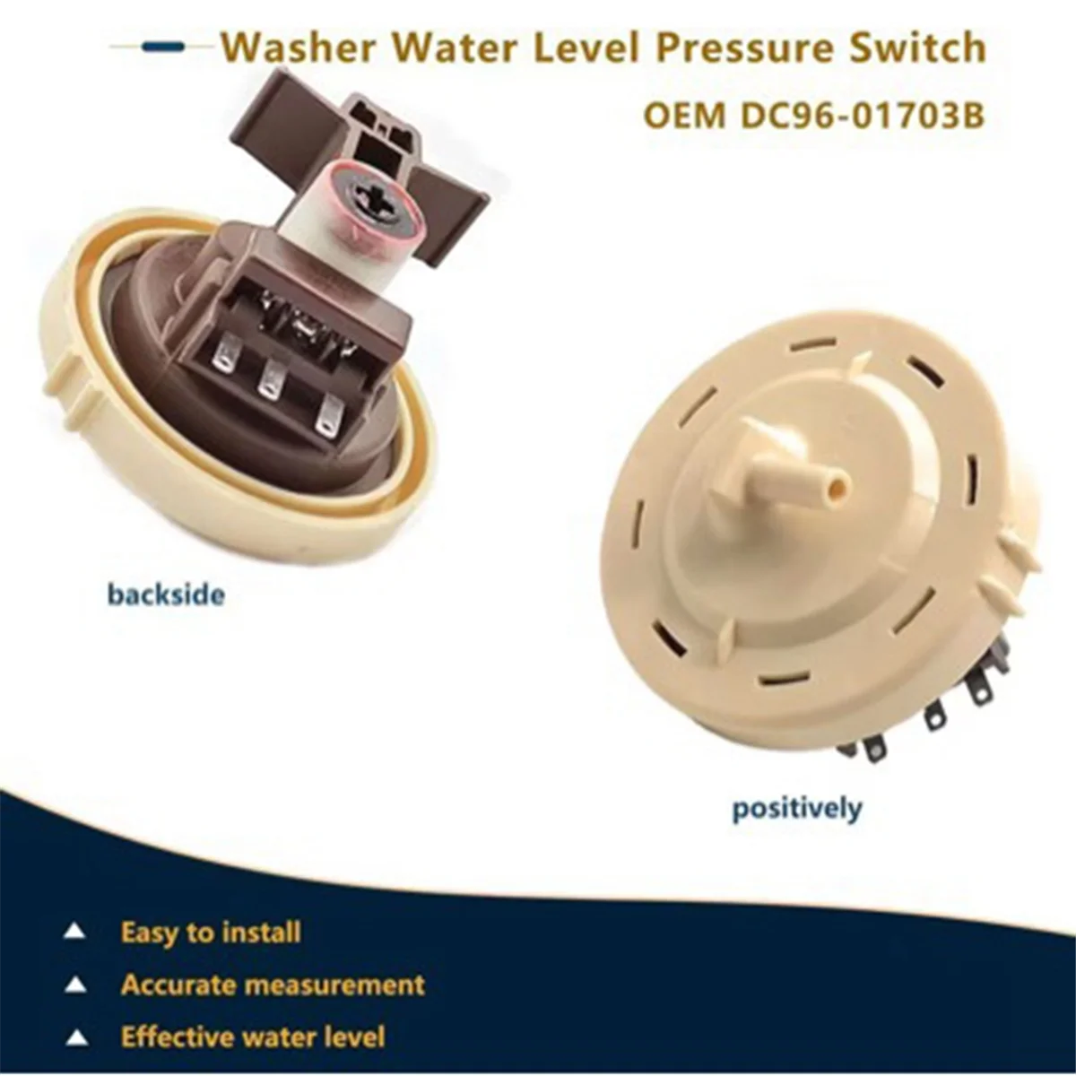 DC96-01703B Washer Water Level Pressure Sensor Switch Samsung WF461ABW WF501ANW WF511ABR WF511ABW