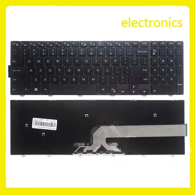 Nuova Tastiera Russa Per Dell Inspiron 15 3000 5000 3541 3542 3543 5542 3550 5545 5547 15-5547 15-5000 15-5545 17-5000 Ru Nero