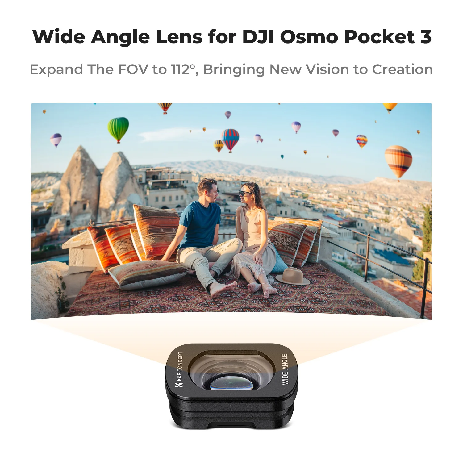 Description Picture 3 of itemK&F Concept Magnetic Wide-angle Filter for DJI Osmo Pocket 3 Accessories Protection Action Camera Lenses 28 Multi-Layer Filters