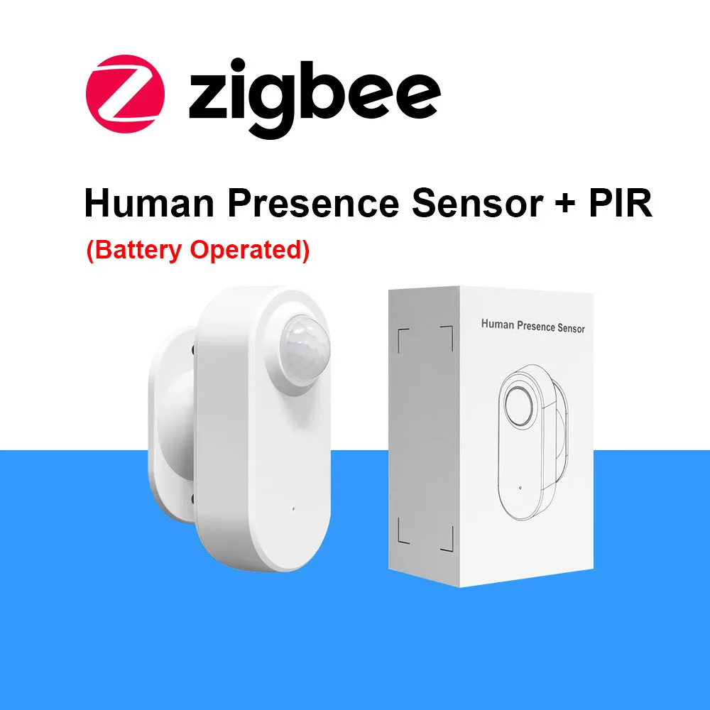 Human Presence Sensor Zigbee Luminance/Distance Detection Smart PIR Motion 24G Support Zigbee 2mqtt Home Assistant