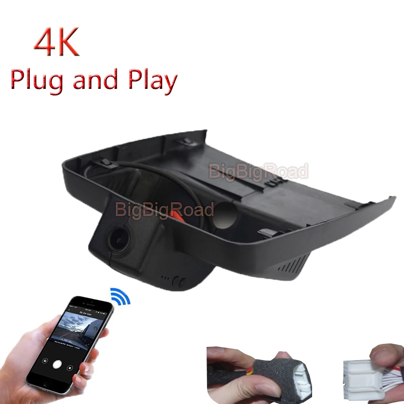

4K Plug And Play For Geely Atlas Boyue 2015 2016 2017 2018 2019 2020 2021 High Version Car Wifi DVR Video Recorder Dash Camera