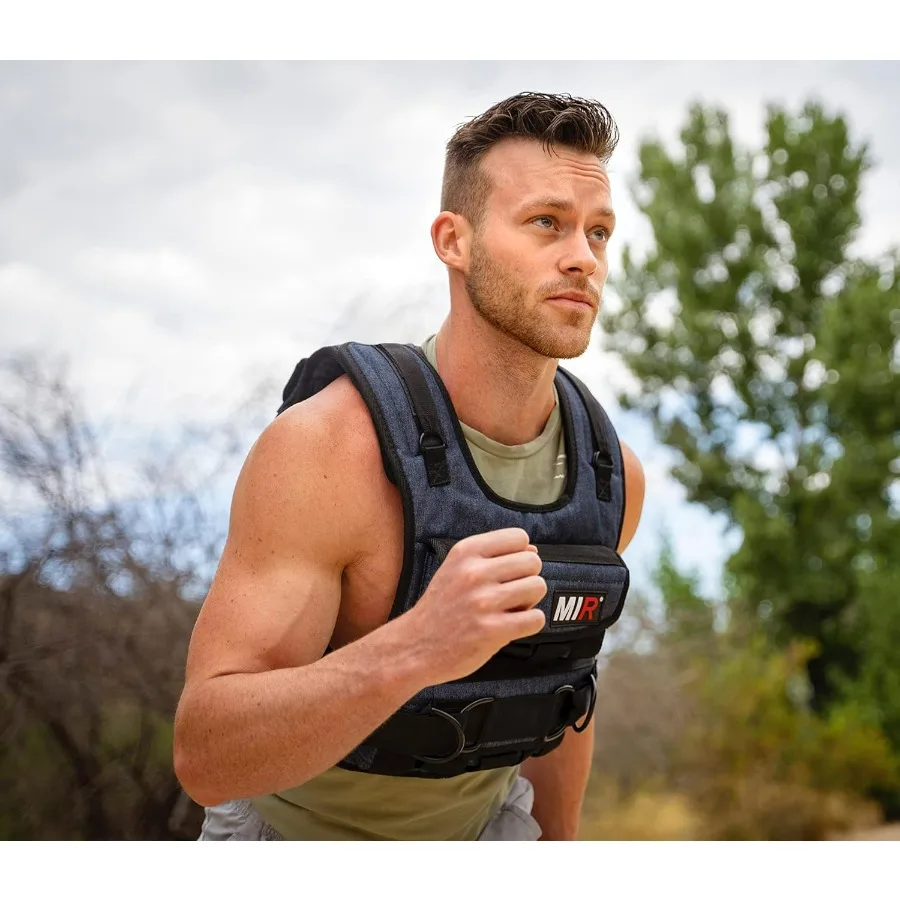 Air Flow Weighted Vest with Zipper Option 50lbs Solid Iron Weights Machine Washable. Workout Vest for Men and Women