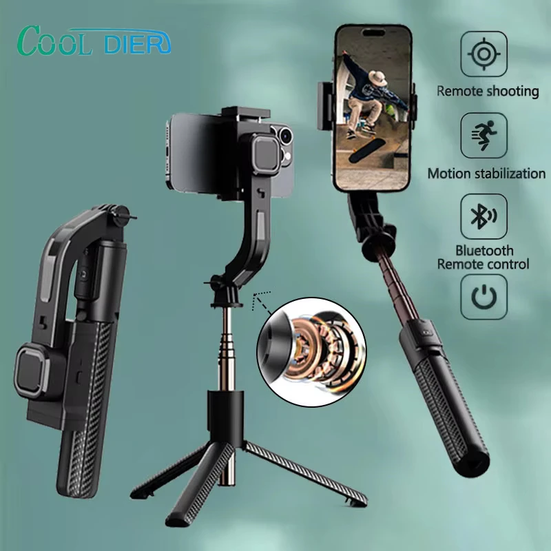 Bluetooth Handheld Gimbal Stabilizer Mobile Phone Selfie Stick Adjustable Tripod Smartphone Live phone stabilizer selfie stick,camera gimbal stabilizer