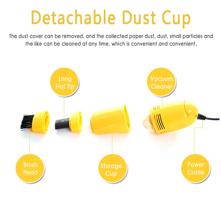 Portable Mini Handheld USB Keyboard Vacuum Cleaner Computer Dust Blower Duster For Laptop Desktop PC Computer Cleaning Kit Tool