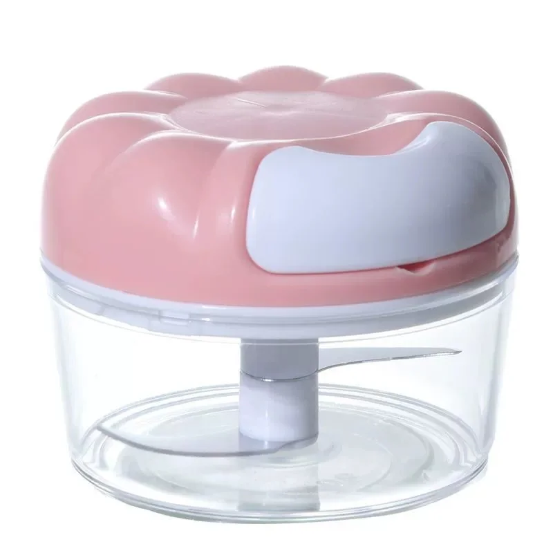 1Pc Vegetable Chopper Manual Food Chopper with Container, Hand Pull String Veggie Cutter for Salad Garlic Nut Onion, Hand Mincer