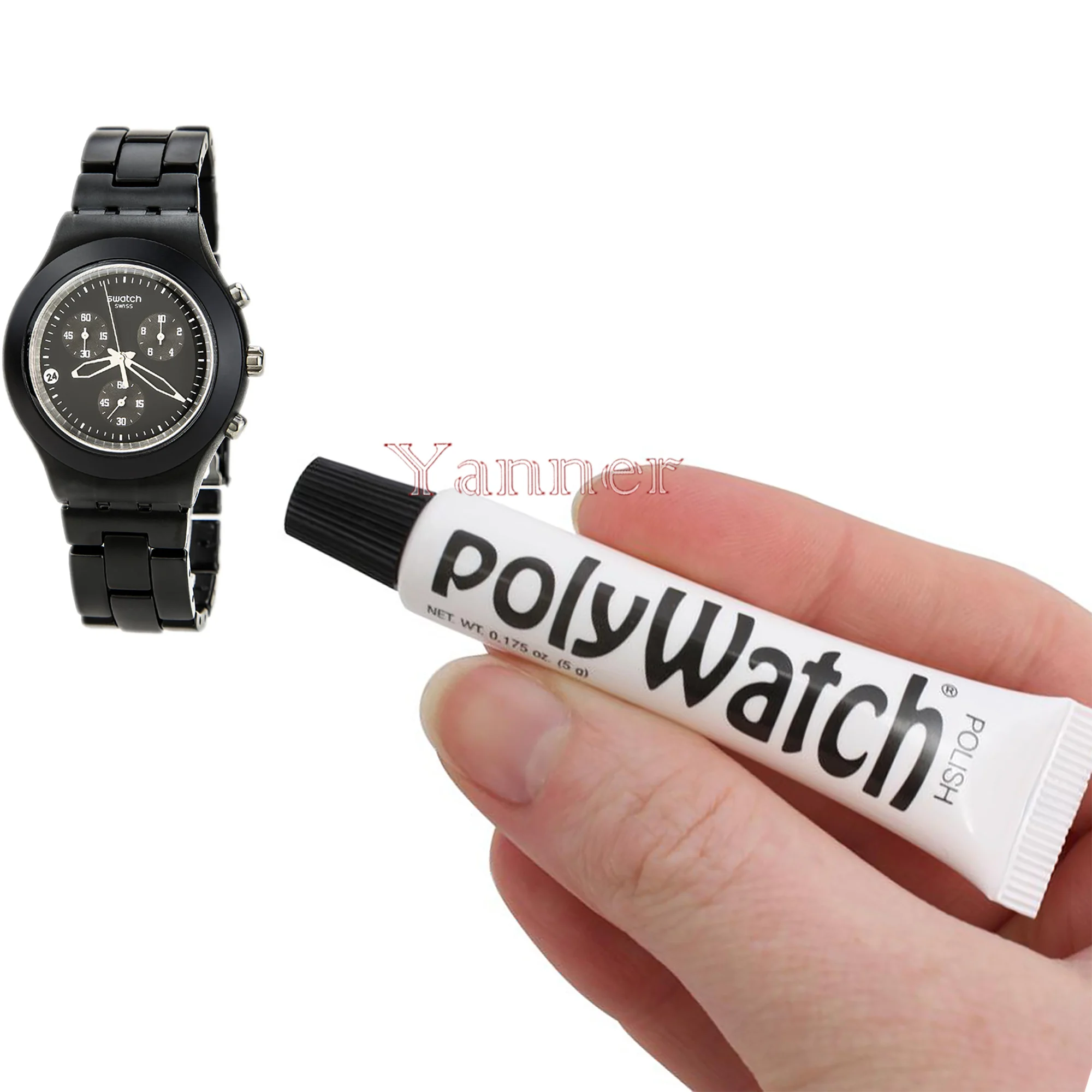 2 PCS POLYWATCH SCRATCH REMOVAL Plastic/Acrylic Watch Crystals Glasses Repair Vintage