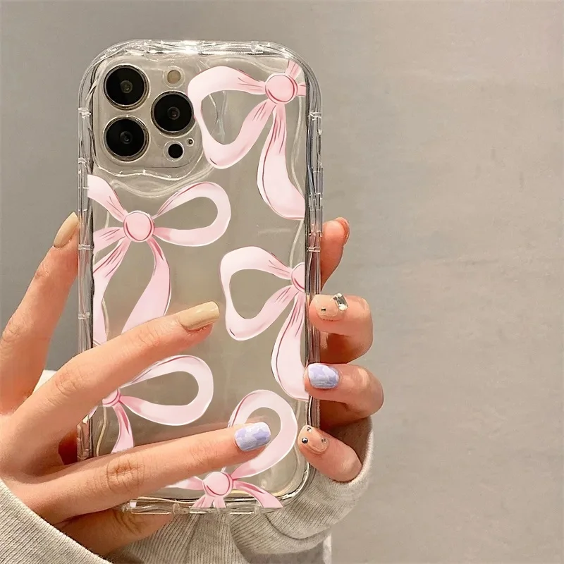 Chic Pink Bow Phone Case – Elegant and Stylish Protection Cover