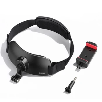 Ulanzi Head Strap Mount for Action Camera Smartphone Gopro 12 11 10 9 8 7 Head Strap Mount for Outdoor Photography Video Vlog 6