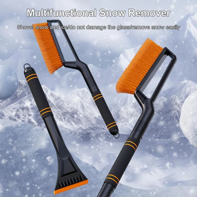 Ice Scraper Snow Brush Multifunctional Extendable Snow Removal Shovel With  Comfortable Handle Cleaning Tool For Car Windshield - AliExpress