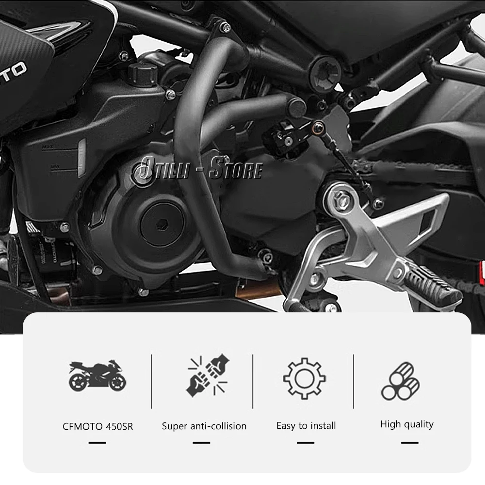 For CFMOTO 450 SR 450SR 450sr Motorcycle Accessories Anti-collision Bar Bumper Frame Protector Engine Guard Crash Bar motorcycle accessories