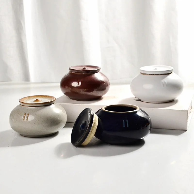 

Ceramic Mini Cremation Urn Memorial Container Pet Ashes Urn mall Keepsake Funeral Casket Pet Dog Cat Bird Mouse Columbarium