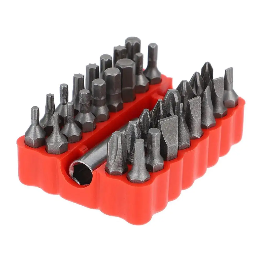 33-teiliges Schraubendreher-Bit-Set – Manipulationssichere Sicherheitsbits mit Sechskant-, Stern-, Phillips-, Schlitz-, PzDrive-Profilen, 1/4 Zoll 6,35 mm – Detail 13