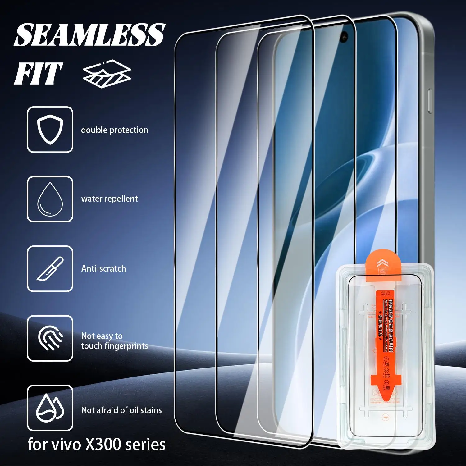 Easy Installation Tempered Glass HD Screen Protector with Dust-Free Technology