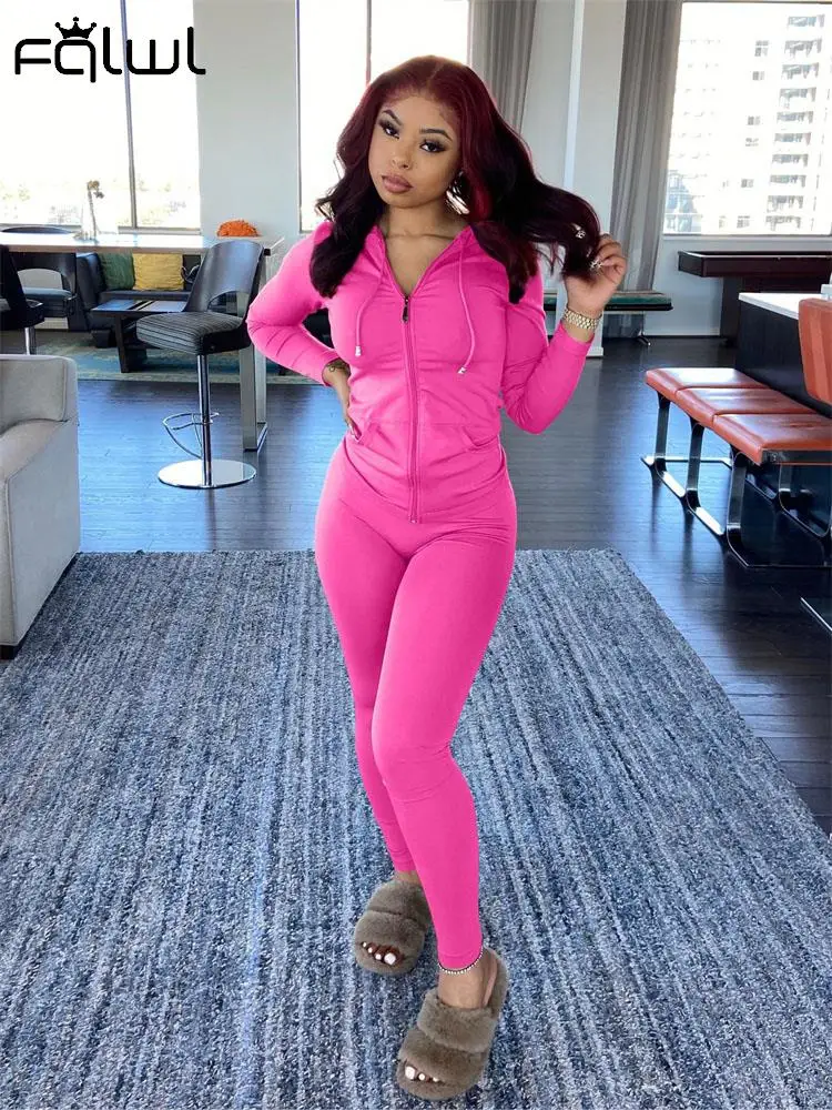 FQLWL Fall Matching Sets Womens 2 Two Piece Set Sweatsuits For Women