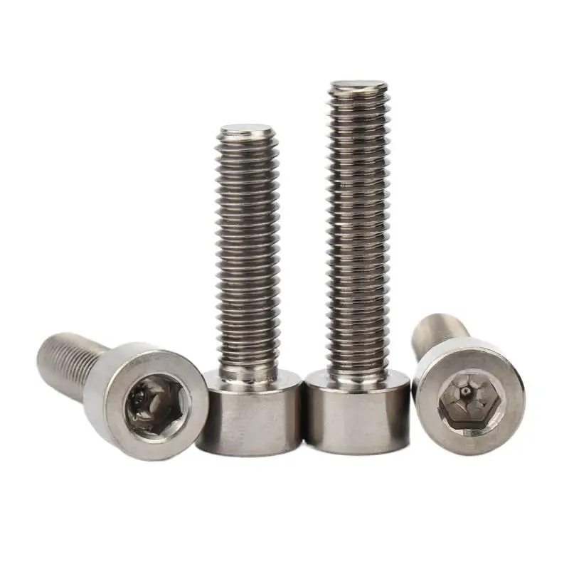 Pequeno Soquete Hexagonal de Titânio Cabeça Cilíndrica ti Pura Soquete Hexagonal Parafuso de Parafuso Bola Redonda m3 650 50 Pcs por Lote