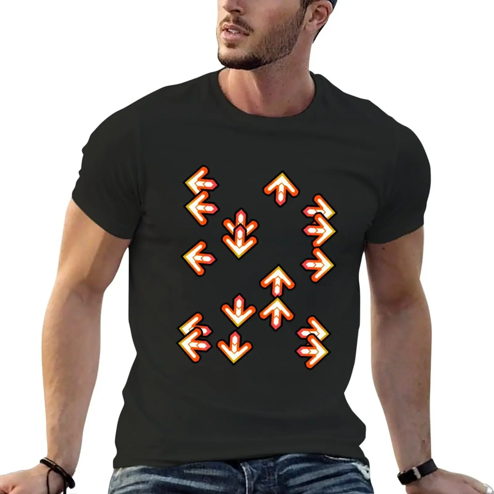 

DDR Arrows stepchart Shirt T-Shirt summer tops plus size tops t shirts for men
