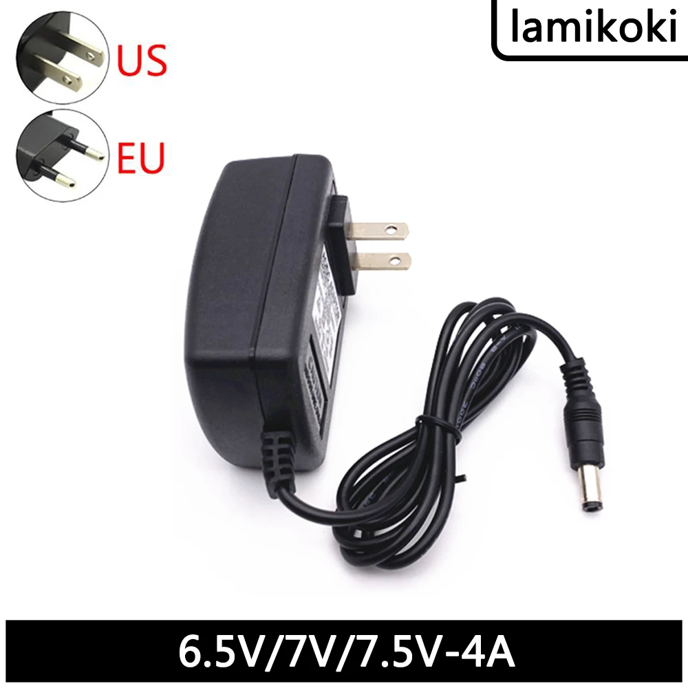 Atual dc 6.5v 7v 7.5v 4a Adaptador de Alimentação dc Estabilizado Interruptor Fonte de Alimentação Alto-falante Cabo de Alimentação 4a