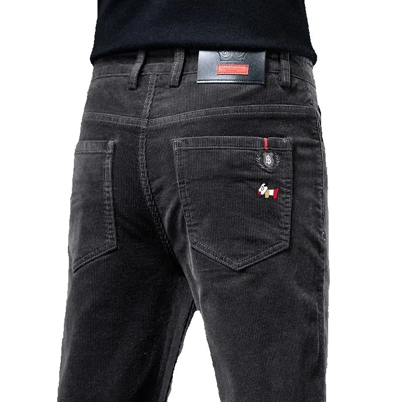 Autumn Winter Golf Wear Men New Authentic Golf Pants Fashion Corduroy Casual Pants Korean Clothing Men Straight