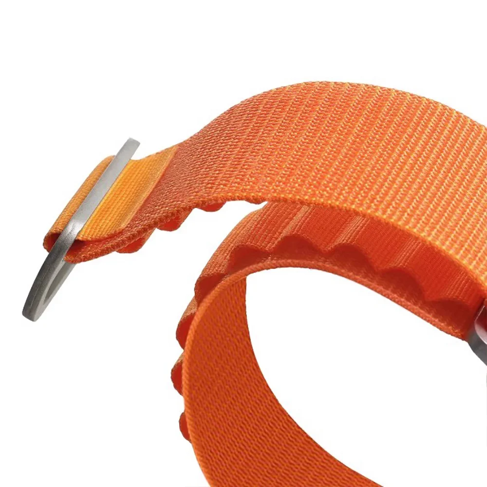Nylon-Schlaufenarmband für Apple Watch Ultra 49mm 46 42 45 41 44 40 38mm Uhrenarmband für iWatch Series SE 11 10 9 8 7 6 5 4 – Detail 5