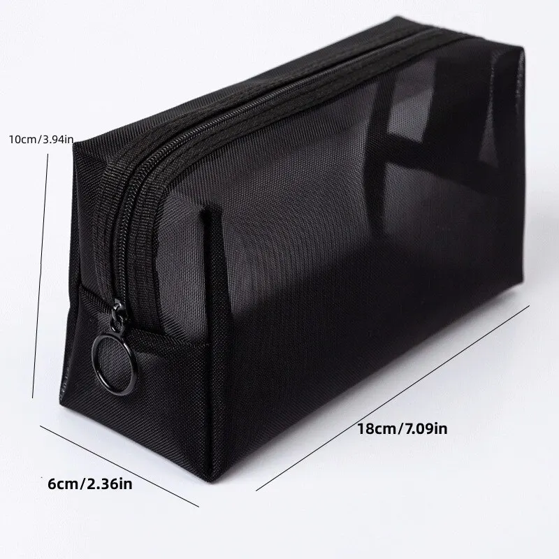 Cosmetic bag Transparent Mesh Multifunctional Travel Washing Hollow Portable Storage