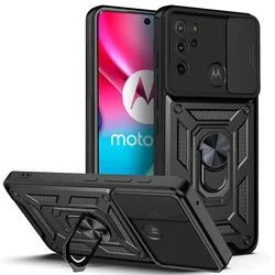Shockproof Armor Case with Camera Lens Protection - Durable & Stylish Protection for Your Motorola Smartphone (Black)