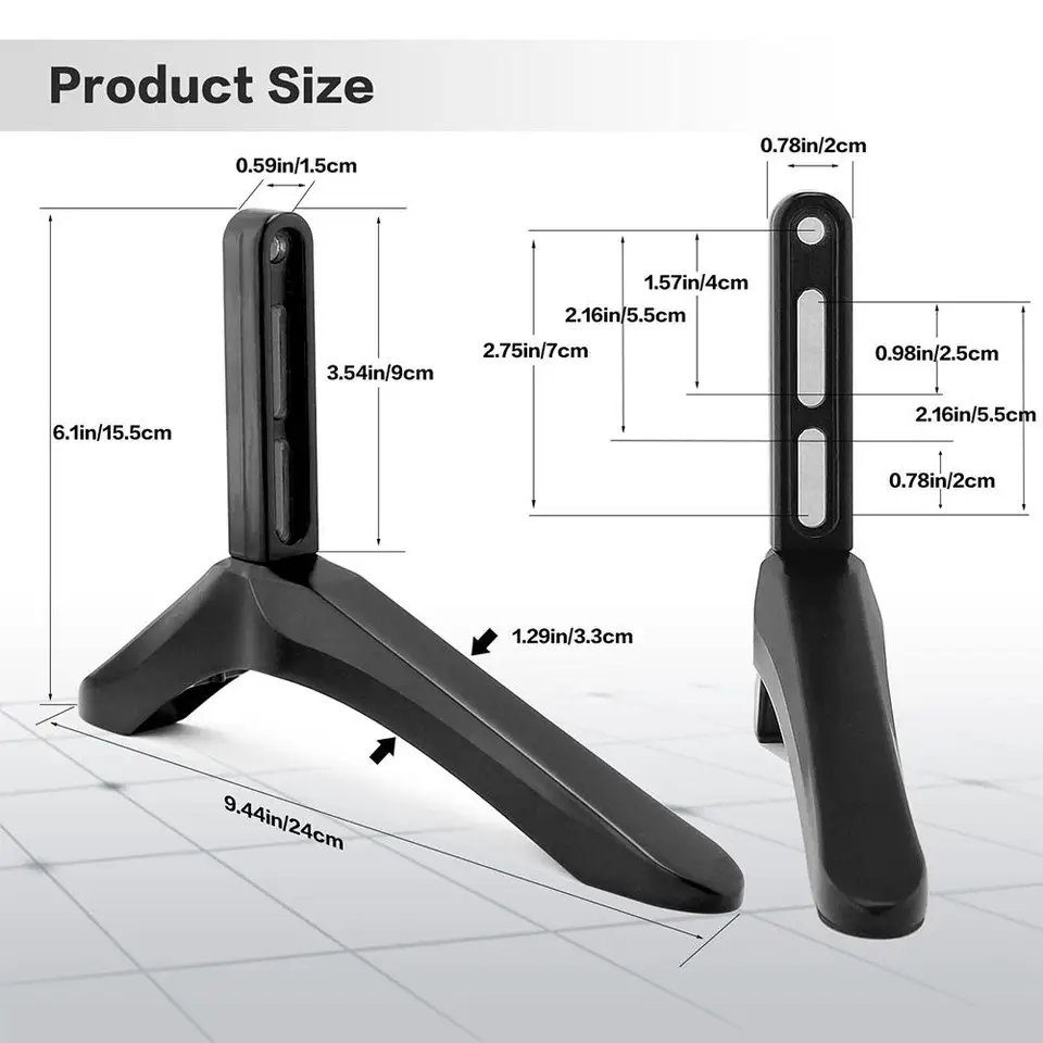 Supporto Da Tavolo Per TV 32-65 Pollici - Regolabile In Altezza, Girevole, VESA Fino 400x400mm | Fino 35kg - Foto 7