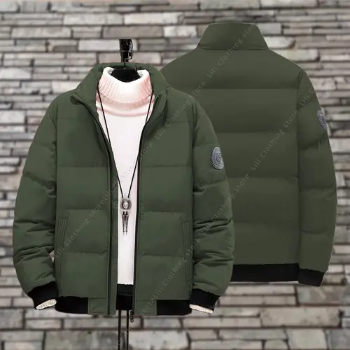 Essential basics Mens Winter Jackets Blank 2026 New Warm Parkas Puffer Bomber Jacket Down Coats Fashion Clothes Men Down Jackets - Image 2