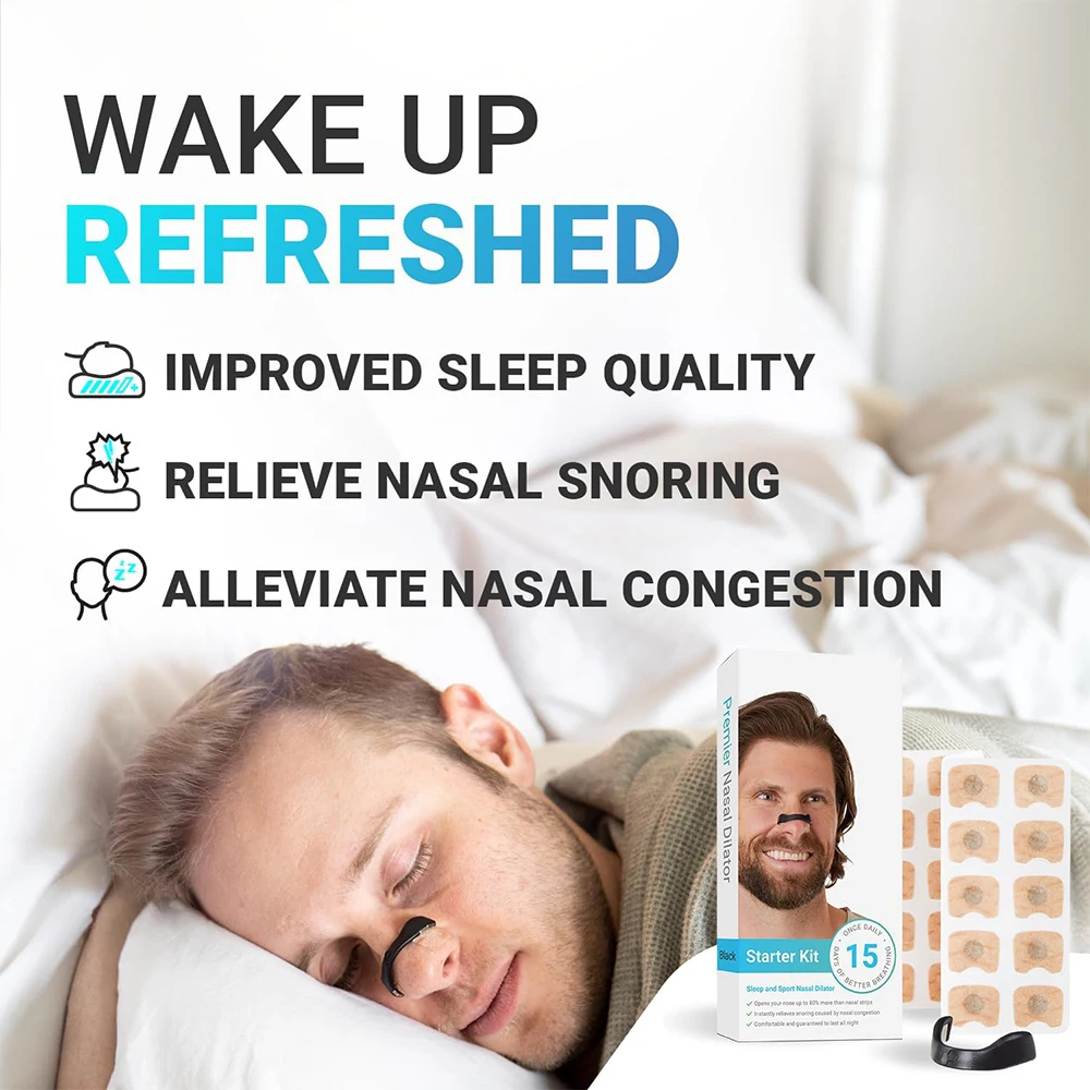 Magnetic Nasal Breathing Dilators Kits Sport Nasal Dilator Boost Oxygen Intake,Reduce Snoring,Breathing Refill Nose Clip 2