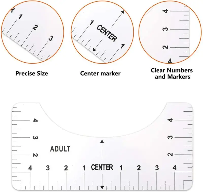 7X for T Shirt Ruler Guide for Vinyl Alignment for T Shirt Rulers to Center  Designs Measurement Tool for Heat Press Subl