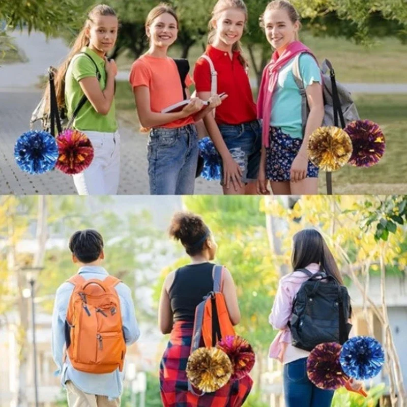 Cheerleading Accessories Cheerleader Poms Holder Strap for Girl Sports Cheer Backpack Pom Holder Cheer Pom Lanyard