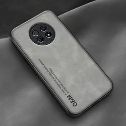 Luxury Magnetic Leather Phone Case with Car Mount Holder - Silicone Protection for Nova Y70 Plus (Light Gray -2)