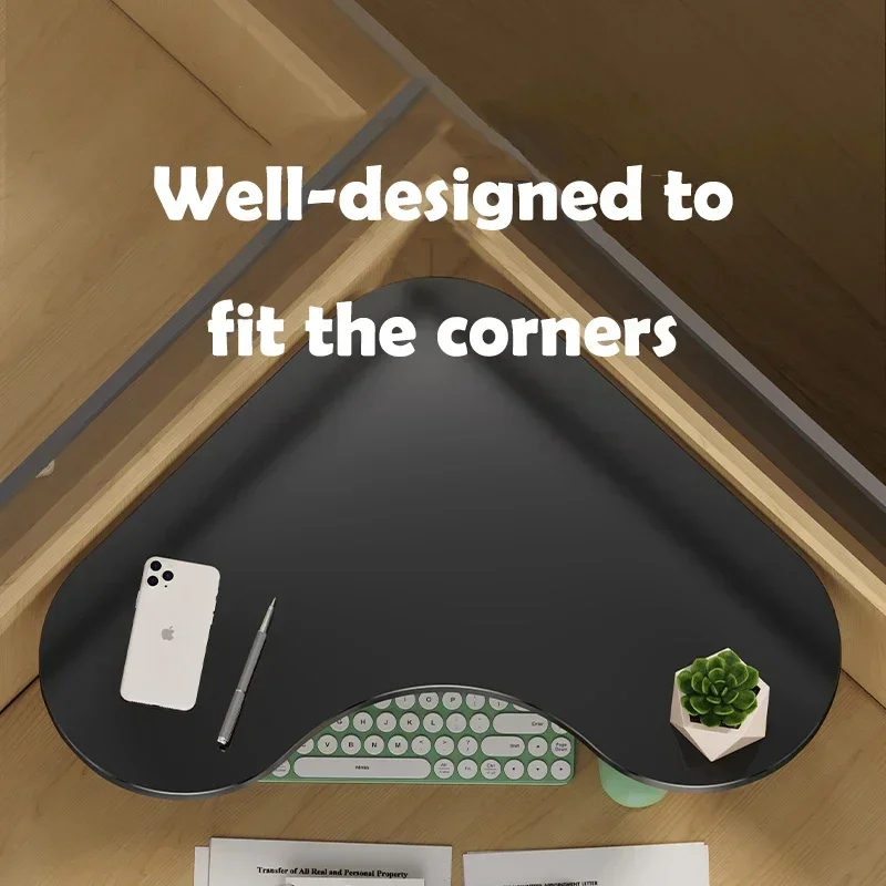 Eary Triangular Monitor Screen Stand Metal Computer Desk Table Height Adjustable Office Laptop Bracket Storage Keyboard Mouse